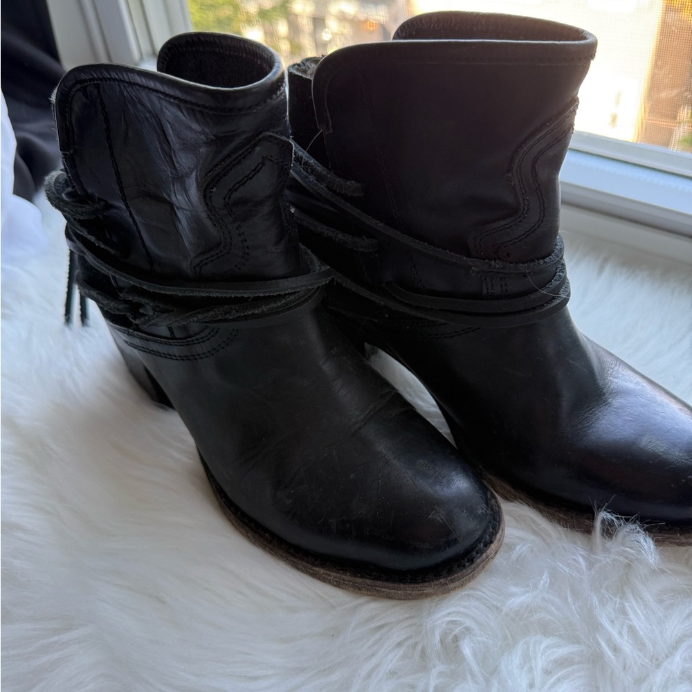 Freebird casey Black Leather Ankle Boots